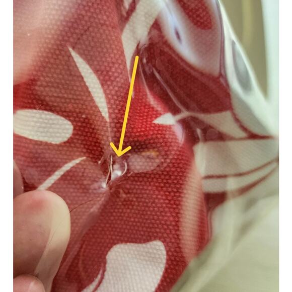 PURSE/HANDBAG-TOMMY HILFIGER-Red White-Plastic Cover-Beach-Boating-Snap Top - Picture 15 of 16